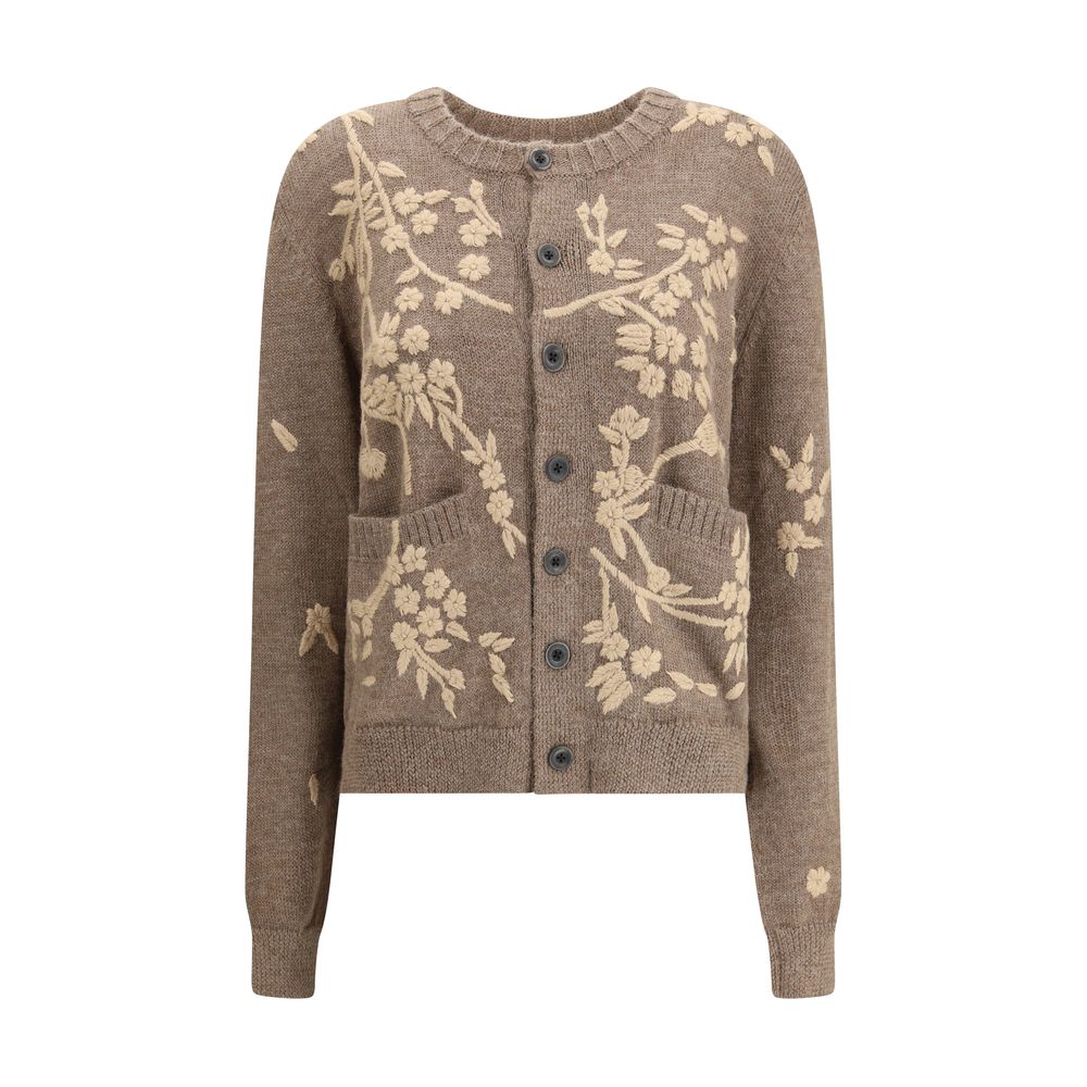 Baziszt Brown Alpaca Vicugna Pacos Cardigan