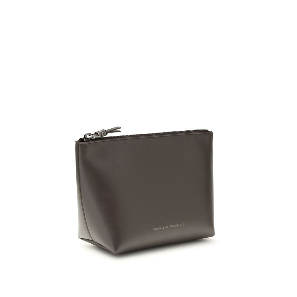 Brunello Cucinelli Brown Calf Leather Bos Taurus Accessories