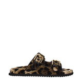 Dolce & Gabbana Beige Velvet Slippers