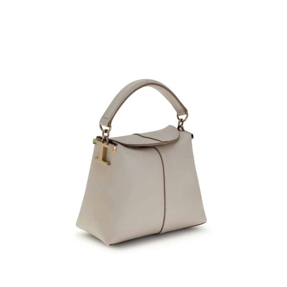 Tod's White Calf Leather Bos Taurus Shoulder Bag