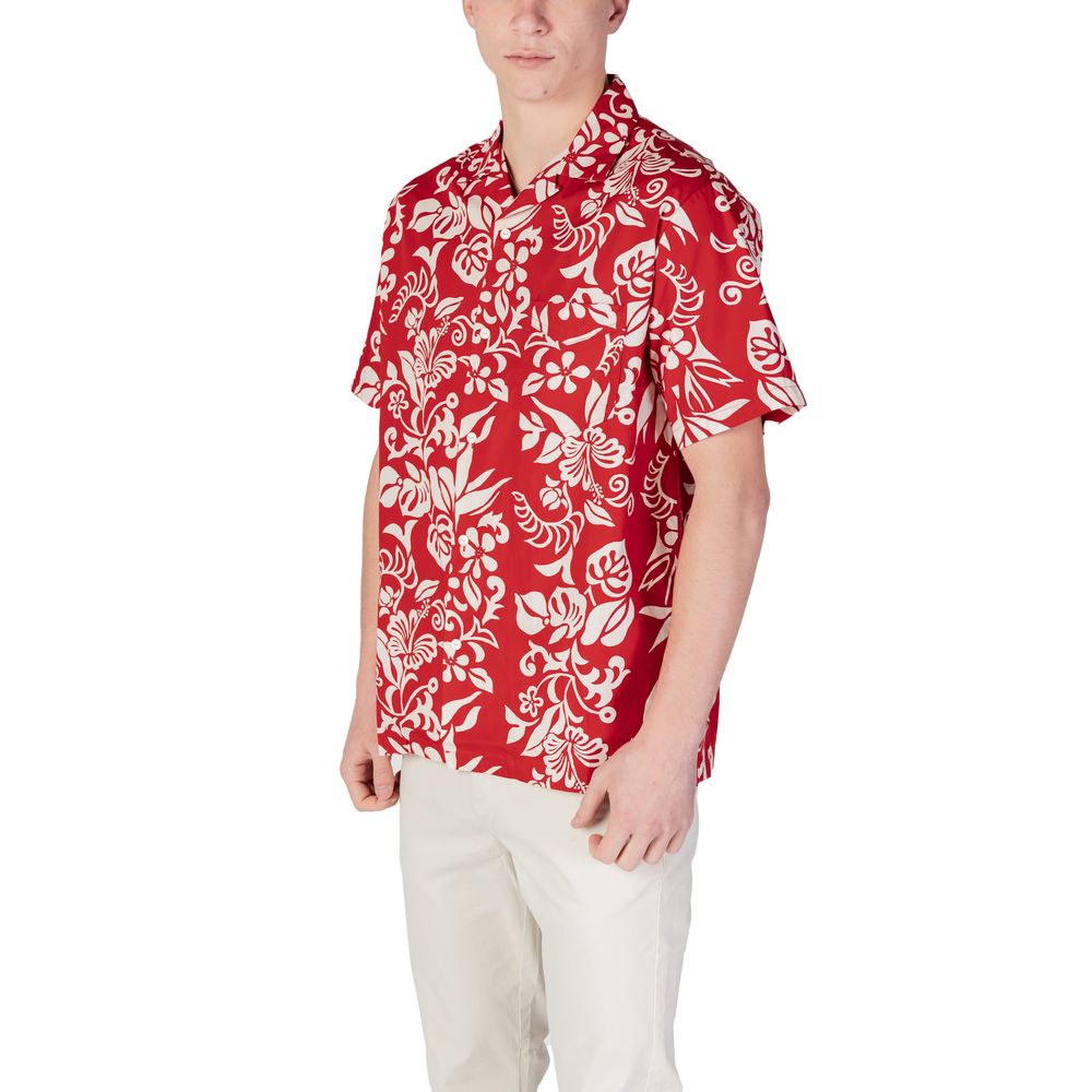Replay Red Cotton Shortsleeve Shirt