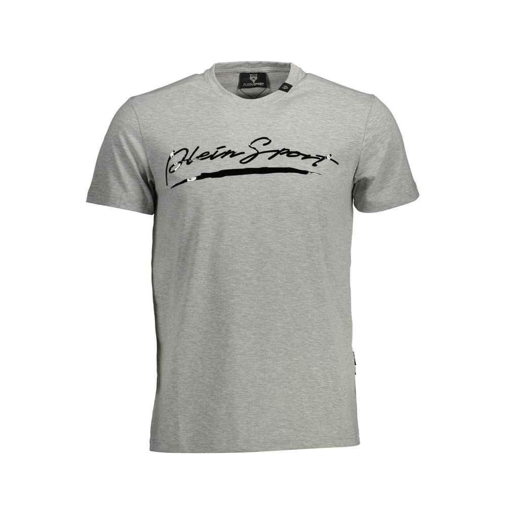 Plein Sport Gray Cotton T-Shirt