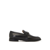 Salvatore Ferragamo Black Calfskin Slip-On Loafers