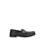 Fendi Black Calfskin Slip-On Loafers