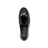 Saint Laurent Black Calfskin Slip-On Loafers