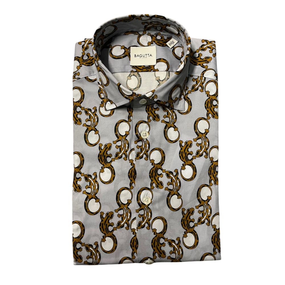 Bagutta Multicolor Cotton Men Shirt