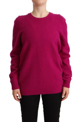 Drumohr Dark Pink Long Sleeves Round Neck Pullover Sweater