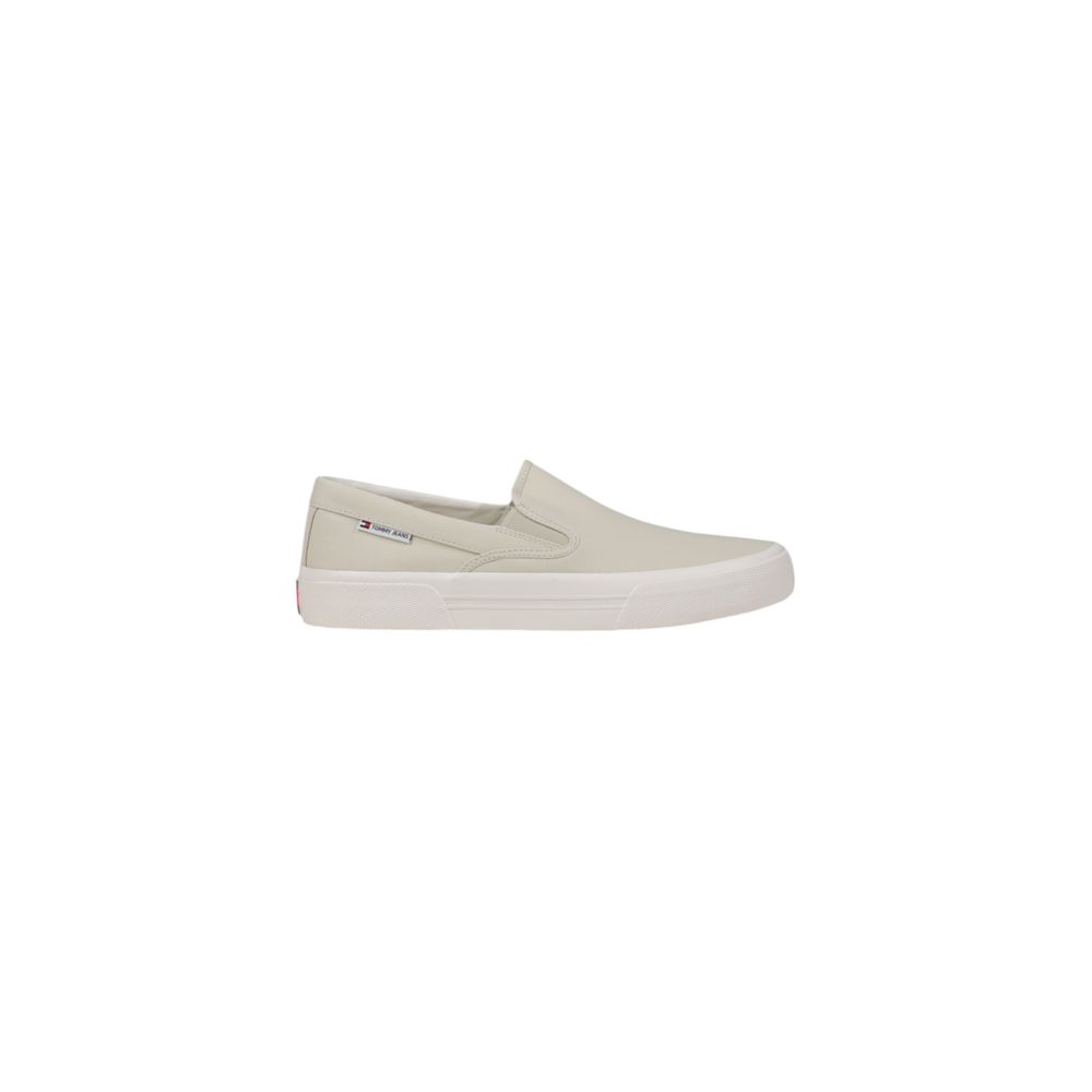 Tommy Hilfiger Jeans Beige Recycled Cotton Slip-On Loafers