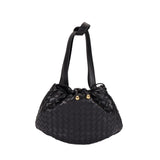 Bottega Veneta Black Lamb Leather Backet Bag