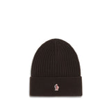 Moncler Grenoble Black Fleece Wool Beanie