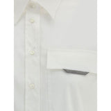 Brunello Cucinelli White Cotton Shirt