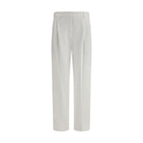 Brunello Cucinelli White Cotton Dress Pants