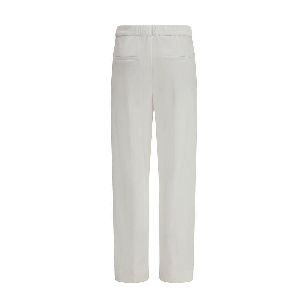 Brunello Cucinelli White Cotton Dress Pants