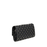 Valentino Garavani Black Calf Leather Bos Taurus Shoulder Bag