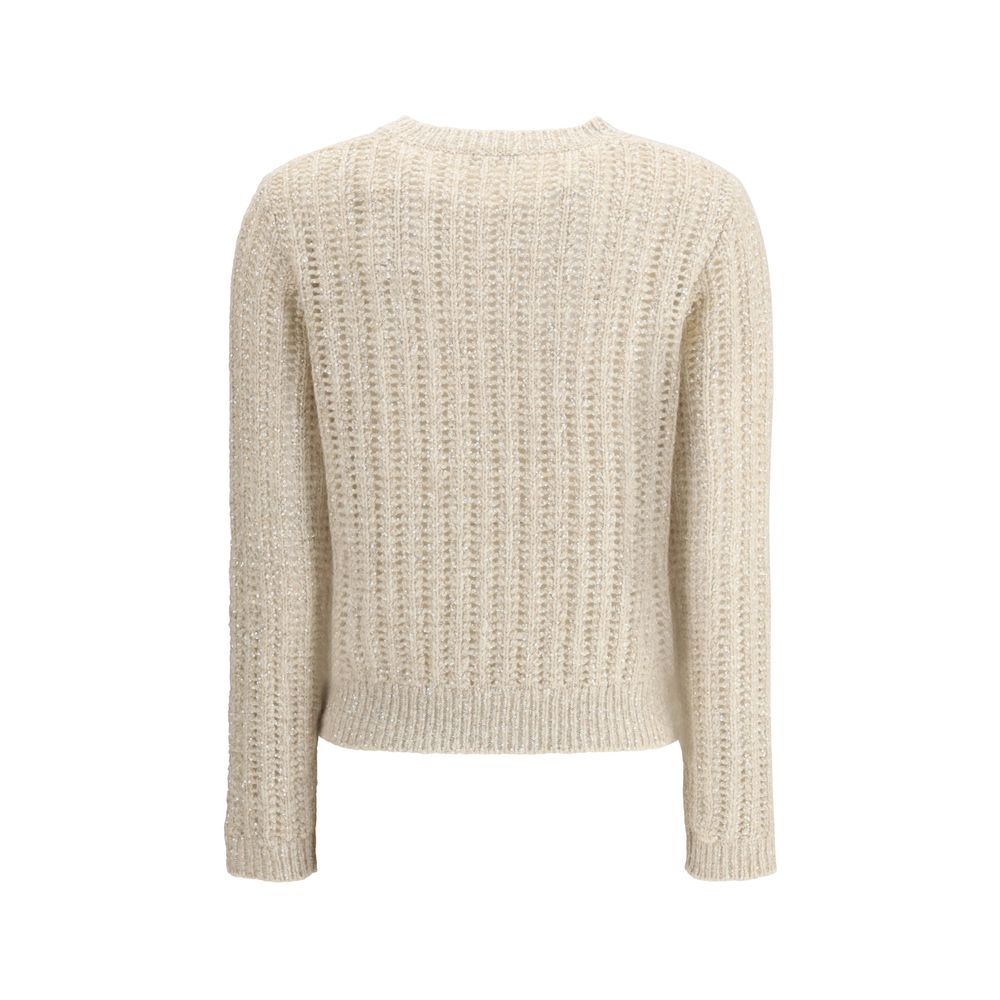 Brunello Cucinelli White Wool Sweatshirt
