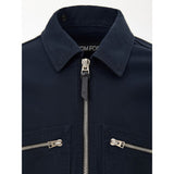 Tom Ford Blue Cotton Shell Jacket