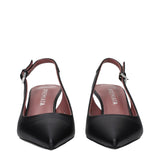 Premiata Black Leather Platform Pumps