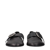 Jil Sander Black Leather Ballet Flats
