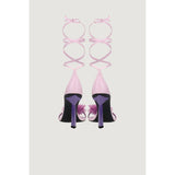 Aniye By Purple Leather High Heel Pumps