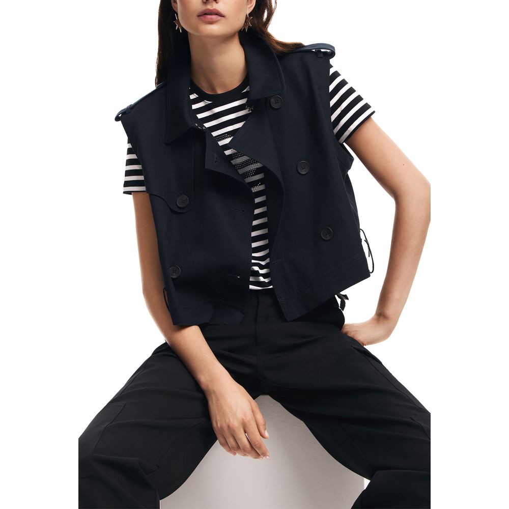 Desigual Blue Cotton Parka