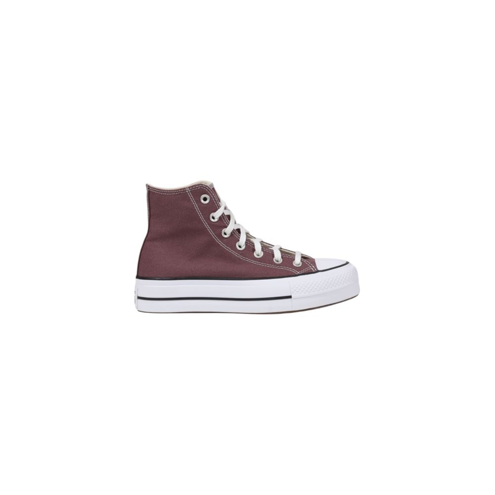Converse Purple Fabric Platform Sneakers