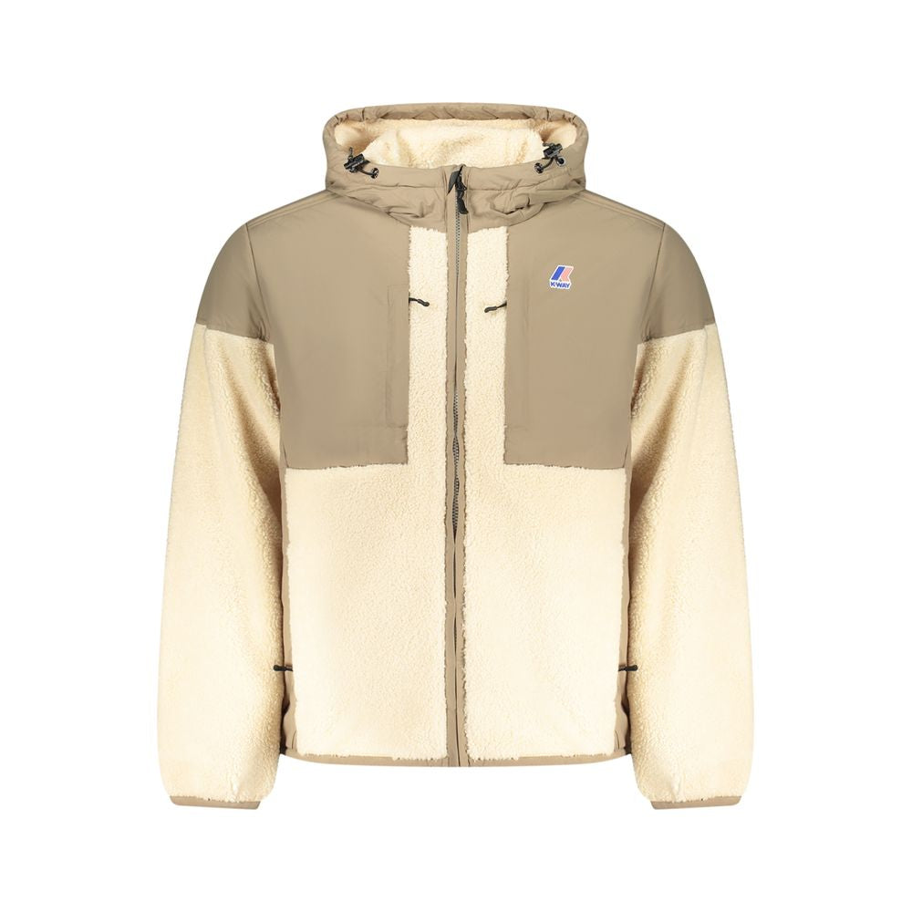 K-WAY Beige Polyamide Men Jacket