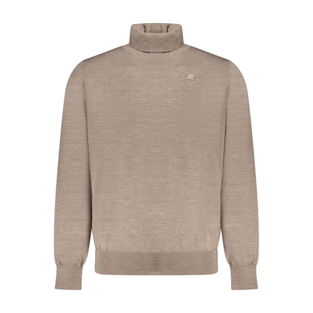 K-WAY Brown Wool Men Sweater