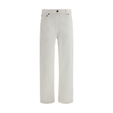 The Row White Cotton Straight-Leg Jeans