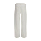 The Row White Cotton Straight-Leg Jeans