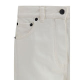 The Row White Cotton Straight-Leg Jeans