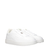 Burberry White Leather Low Top Sneakers