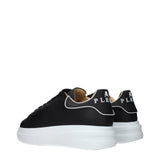 Philipp Plein Black Leather Chunky Sneakers