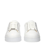 Philipp Plein White Leather Low Top Sneakers