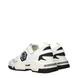 Philipp Plein White Fabric Chunky Sneakers