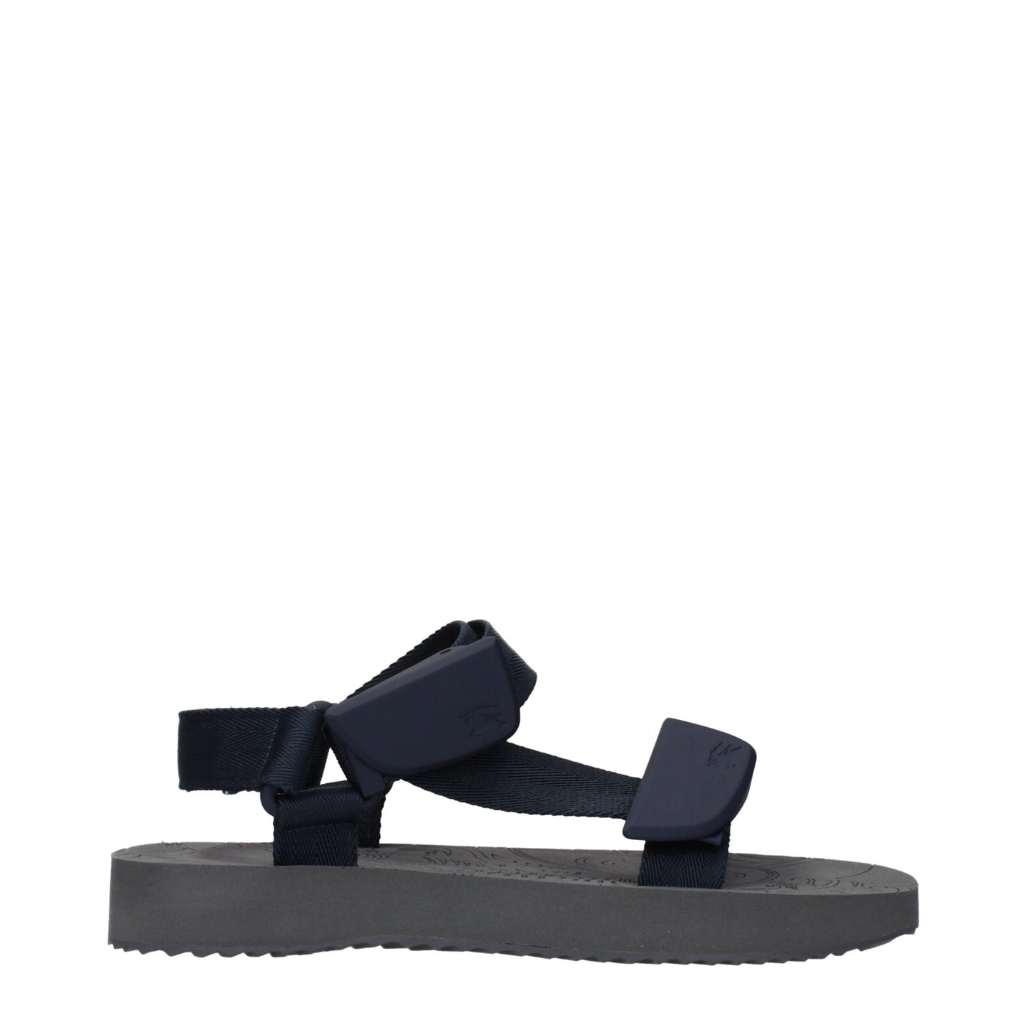 Burberry Blue Fabric Flat Sandals