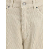 Haikure Beige Cotton Casual Pants