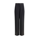 SA SU PHI Black Silk Casual Pants