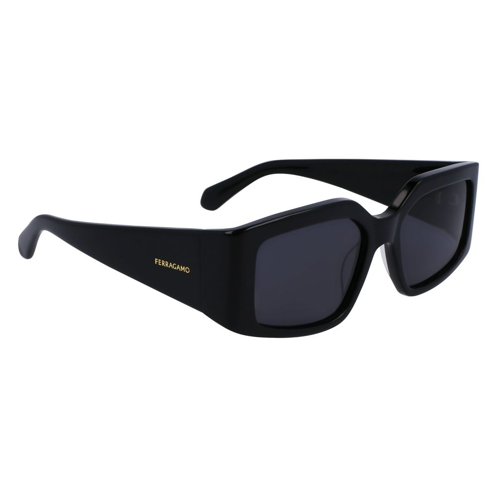Ferragamo Black Acetate Sunglasses