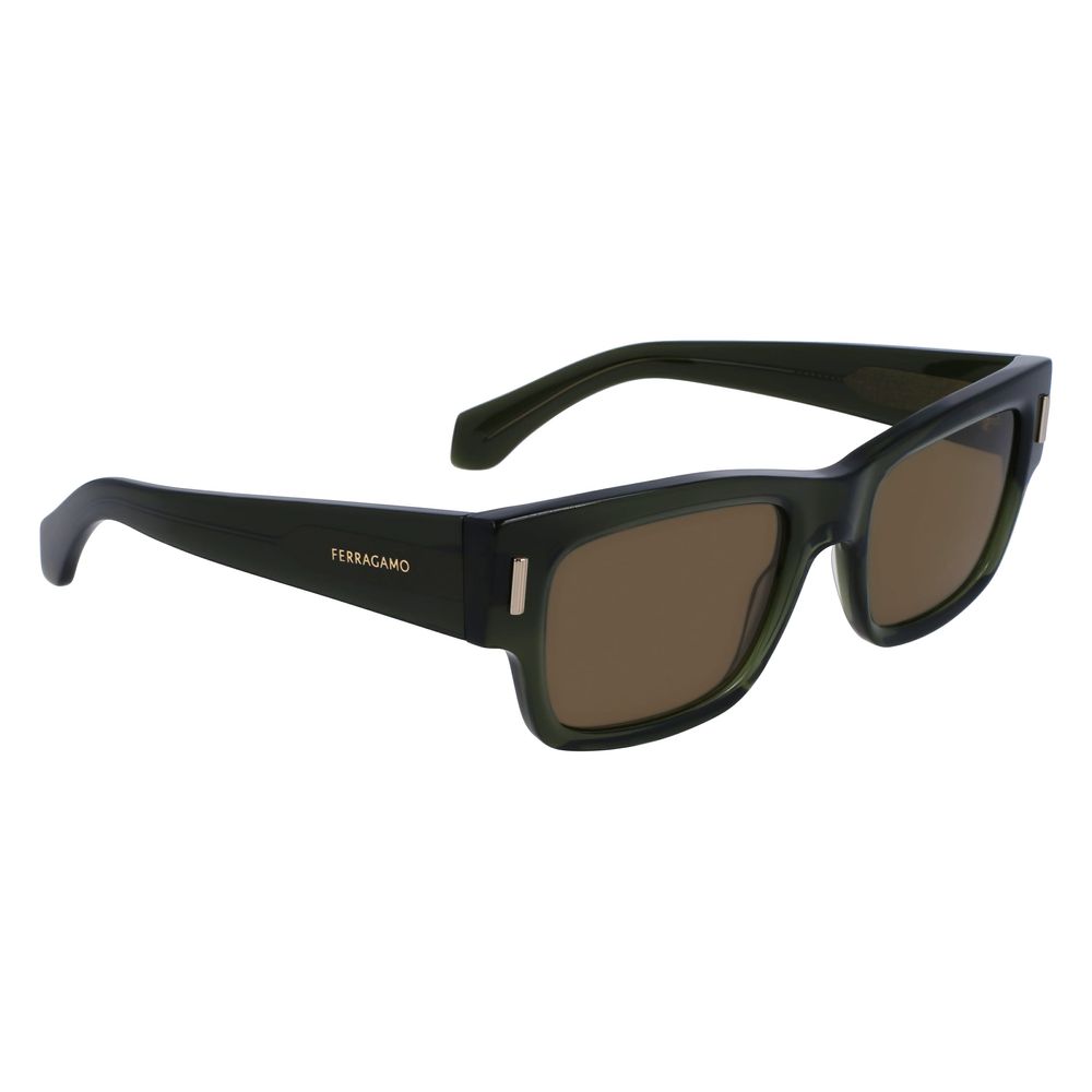 Ferragamo Brown Acetate Sunglasses