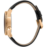 Just Cavalli Black Leather Dress Watch