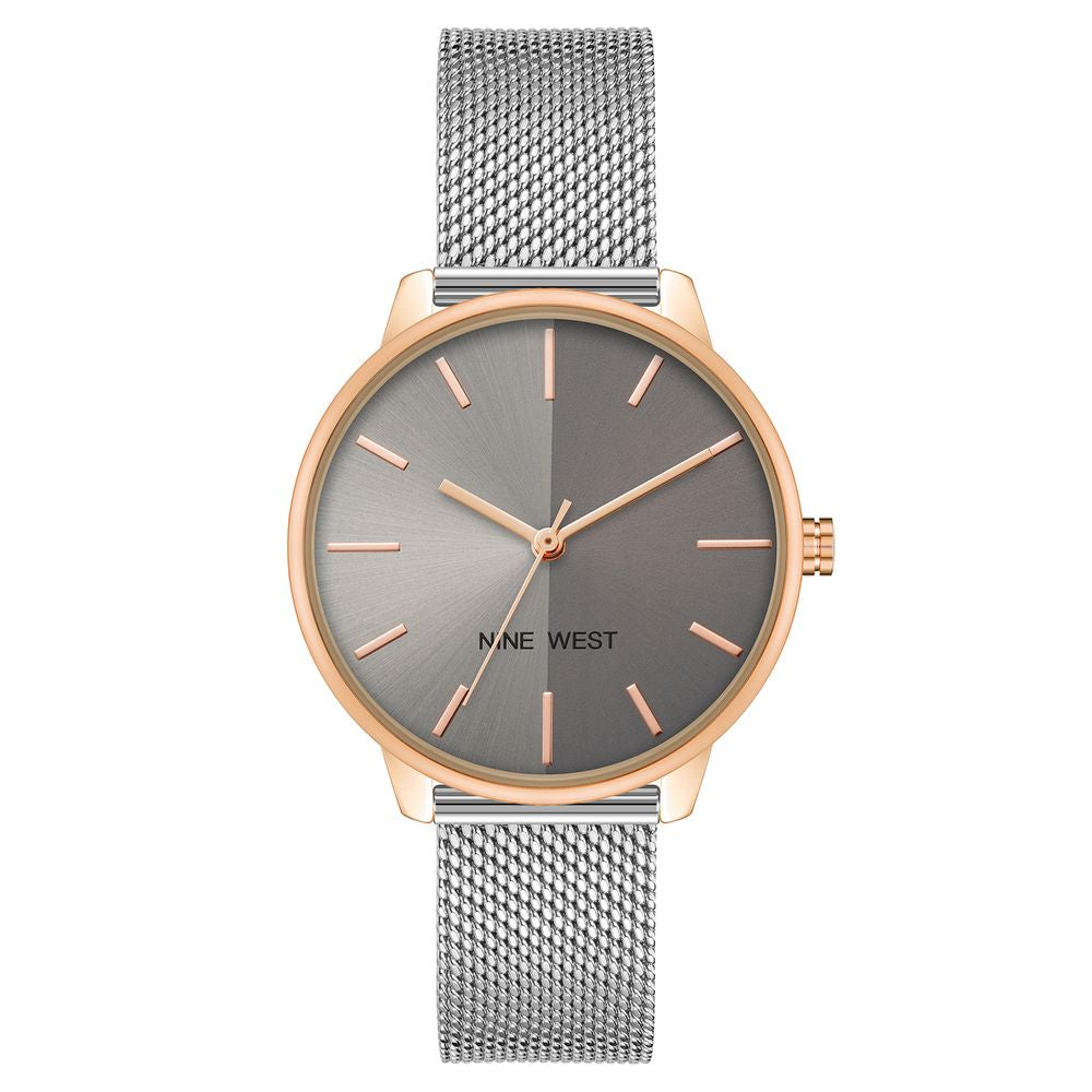 Nine West Gray Stainless Steel Bracelet Watch