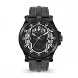 Police Black Leather Dress Watch