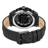 Police Black Leather Dress Watch