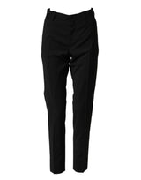 Dolce & Gabbana Black Wool Formal Dress Men Trouser Pants