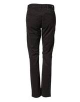 Sun68 Dark Brown Cotton Stretch Straight Mid Waist Trouser Pants