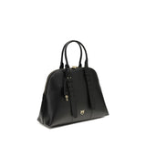 PINKO Black Calf Leather Bos Taurus Shoulder Bag