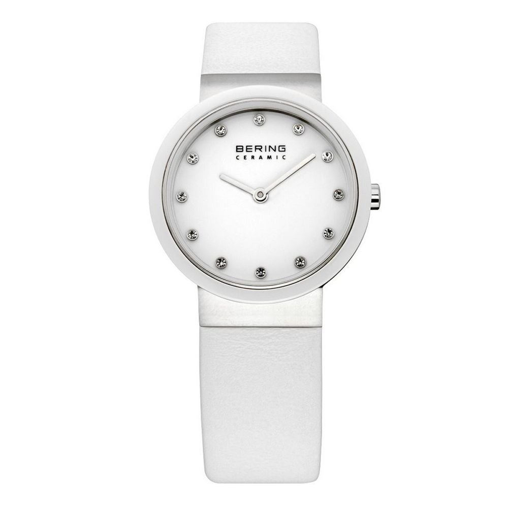 BERING White Fur Dress Watch
