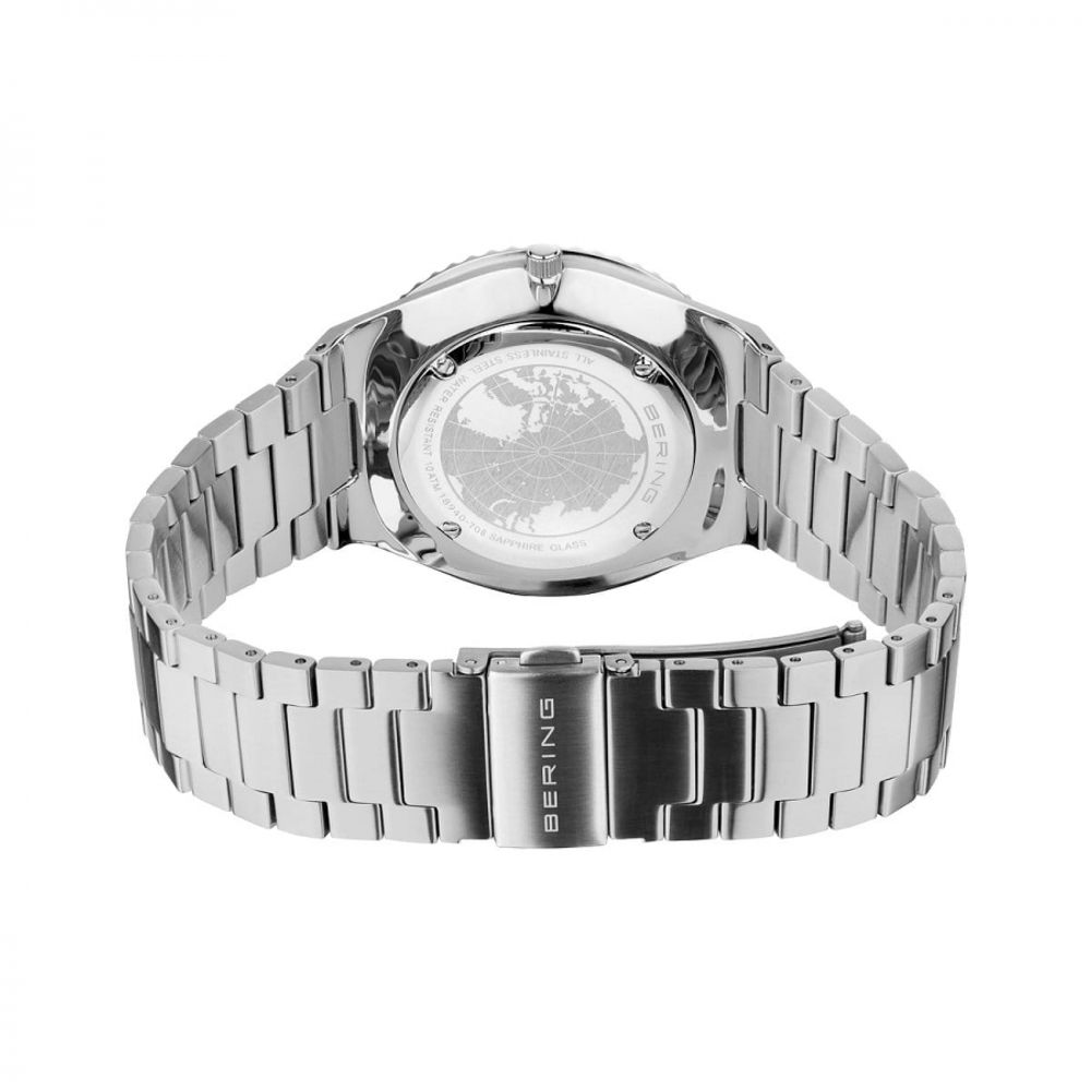 BERING Gray Stainless Steel Dress Watch
