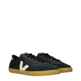 Veja Black Leather Low Top Sneakers