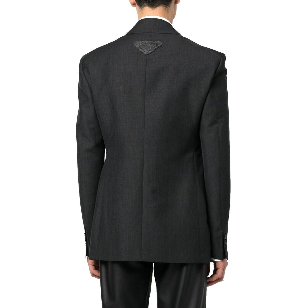 Prada Gray Wool Blazer